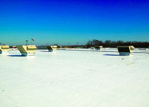 White TPO membrane roof