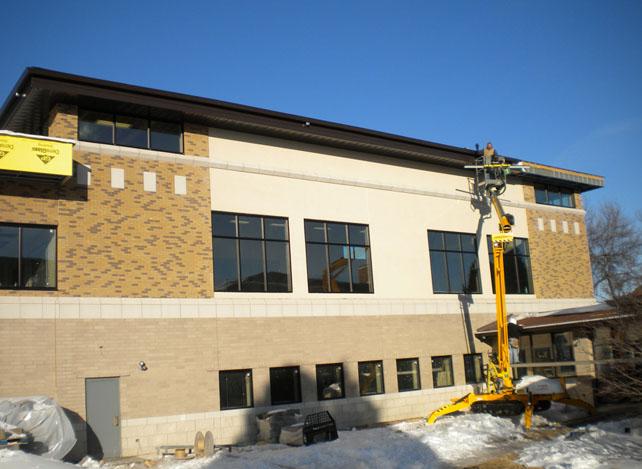 Commercial building roofing project by DFC Roofing
